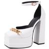 Luxury Gladiator Sandals Women Summer Shoes 2025 Platform High Heels Pumps Sexy Black Gold Silver Women's Dance Stripper Shoes