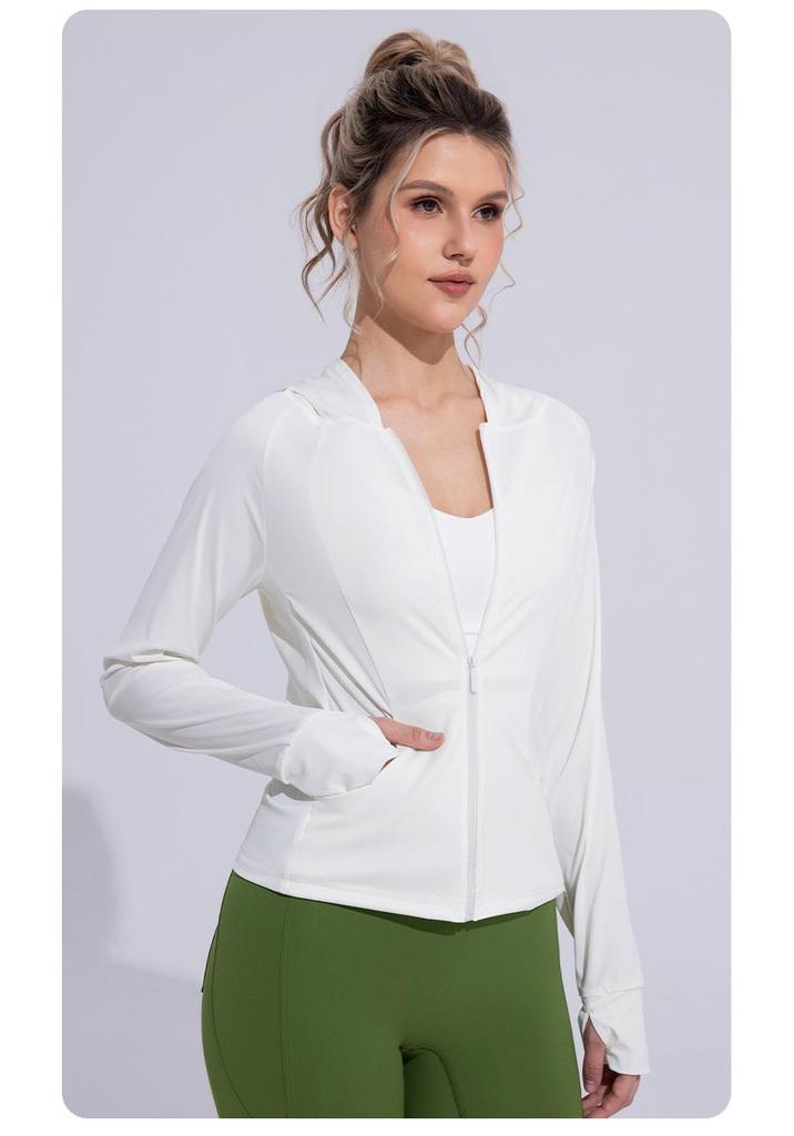 Women's UV Protection Cooling Ice Silk Sports Jacket - Slim, Breathable, Long Sleeve for Summer Running