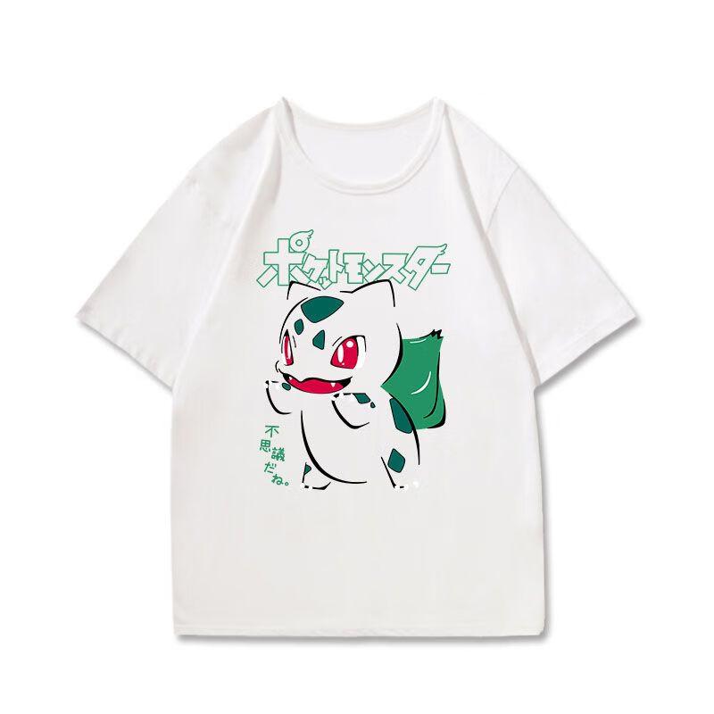 Pokémon Anime Printing Oversized Cotton Tshirt Men and Women Breathable Fashion Leisure Y2K Short Sleeve Summer Tshirt Unisex