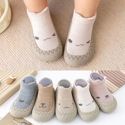 Sapatos de Caminhada para Bebê com Solado Macio Primavera/Verão 2024, Meias de Chão Antiderrapantes para Bebês Primeiros Passos, para Meninos e Meninas
