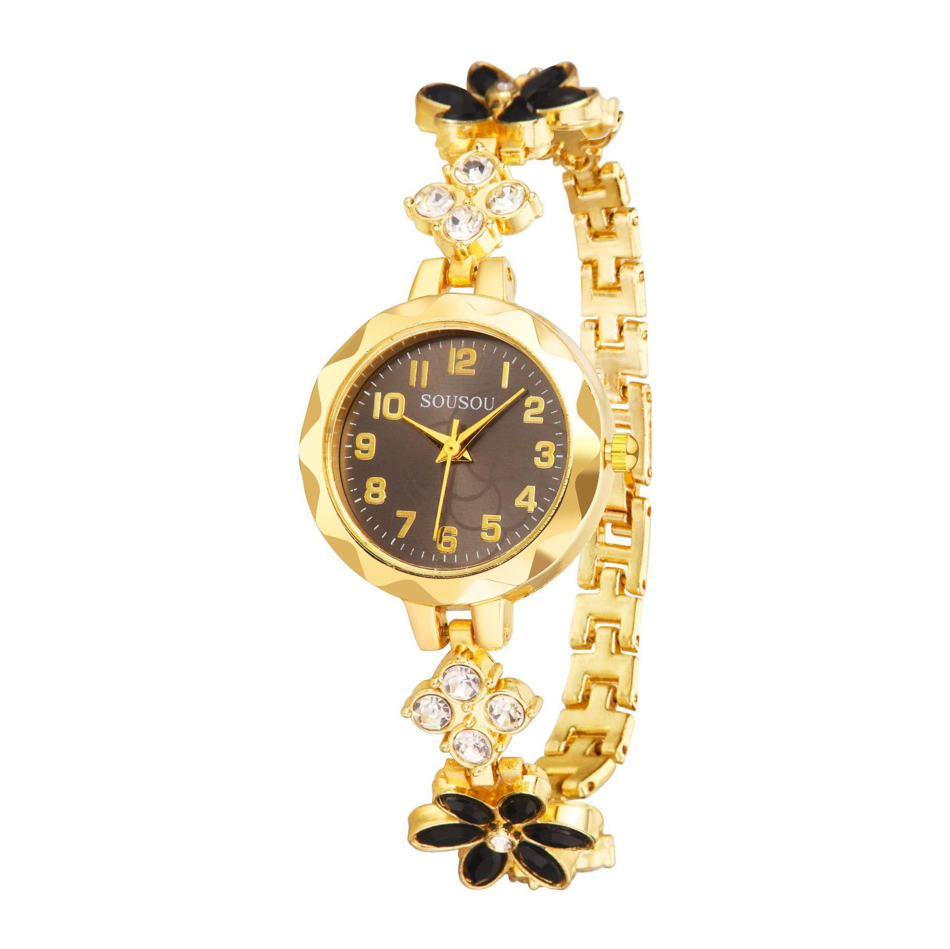 Женские часы Кристалл Стразы Браслет Наручные часы Дамские Кварцевые часы