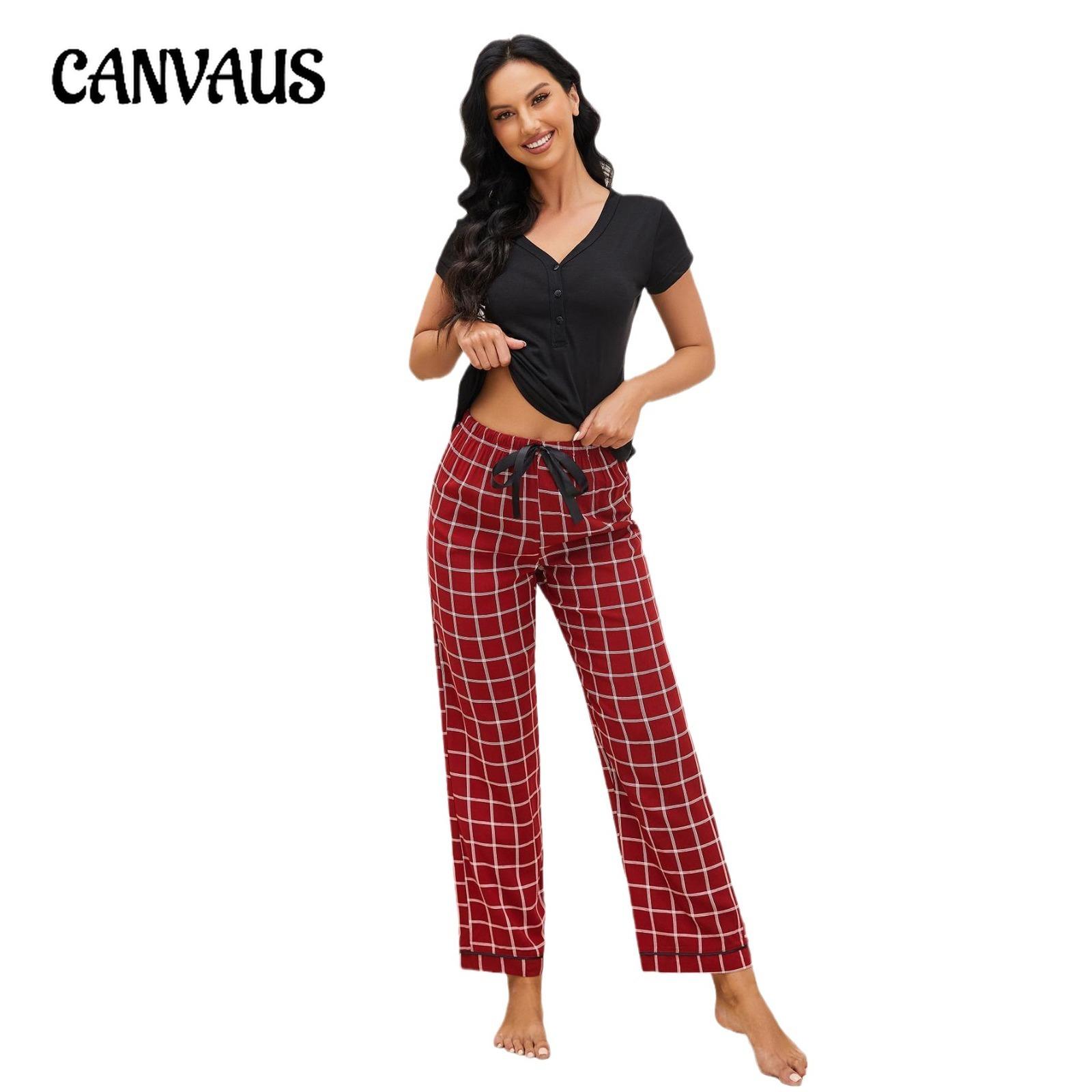 

Пижамы женские весенние и летние повседневные брюки с короткими рукавами, домашний костюм S серый/чёрный