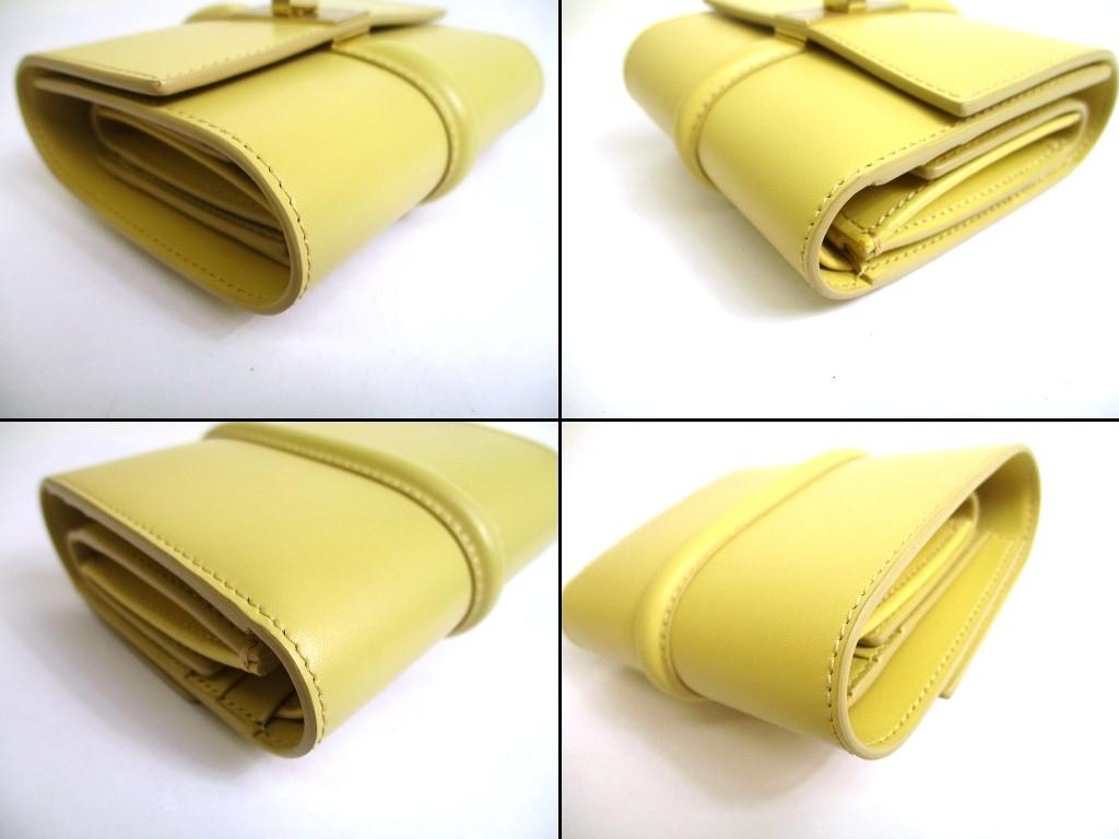 Authentisches CELINE Pollenleder Kleines Dreifach-Portemonnaie Kompaktes Portemonnaie #b042 Offene Schachtel