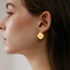 925 Silver Golden Sun Ear Rings Irregular Geometry Star Ear Jewelry Wedding Jewelry Zircon Stone Earrings for Women