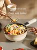 Multi Cookers 220V Electric Wok with Multi-function Electric Hot Pot for Home Dormitory, Stir-fried Vegetable Pot