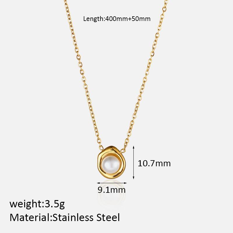 Trendy Star Moon Titanium Steel Necklace Women Small Pendant Jewelry 14K Gold Plated Fashion Gift