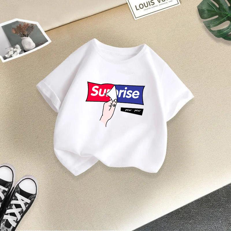 Kinder T-Shirt Mode Bedruckt Kinder T-Shirt Kinder 100% Baumwolle Kleidung T-Shirt Tops Tee Jungen Tee 2-13J