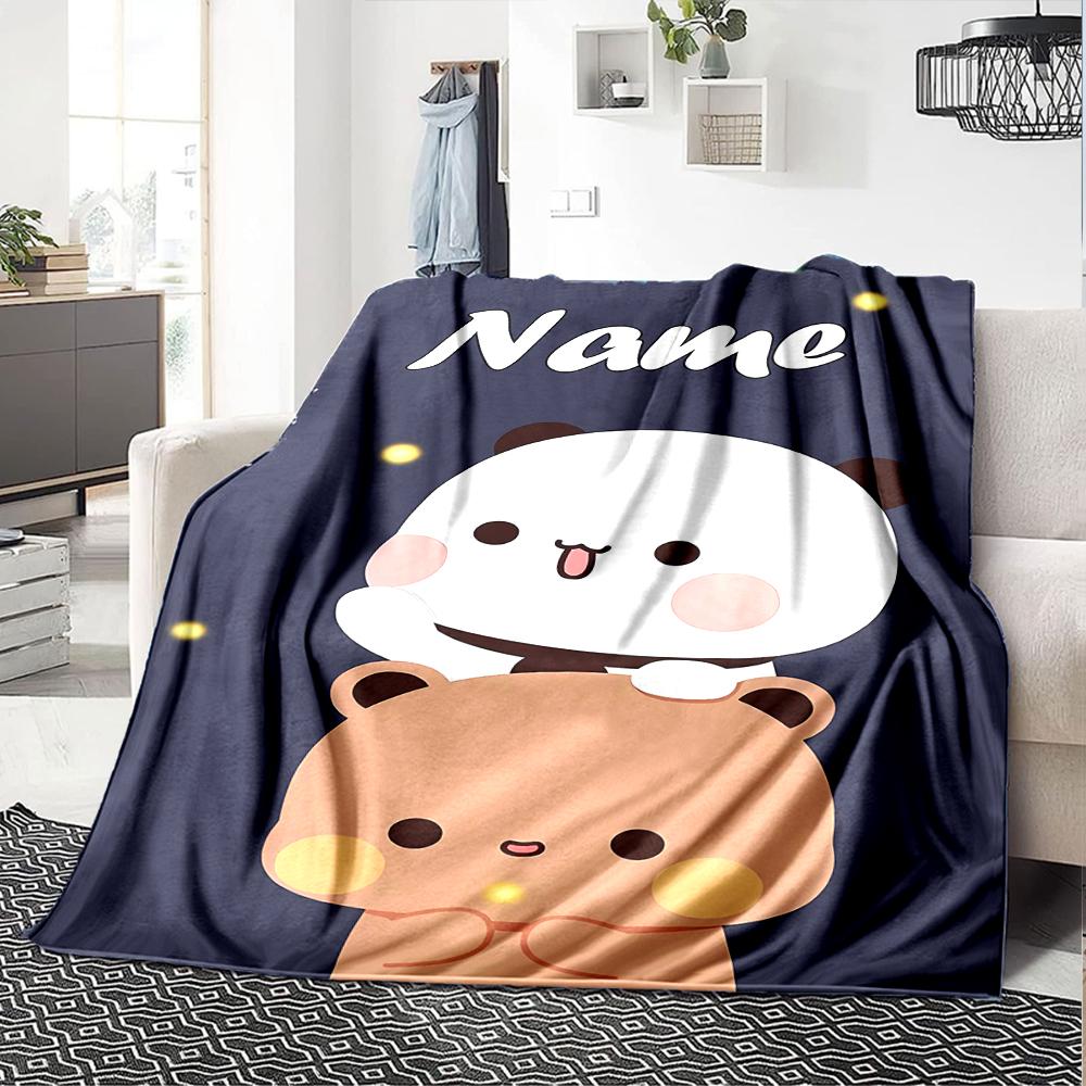 Personalizza Nome Personalità Bubu Dudu (3) Coperta Morbida e Calda per Divano, Ufficio, Letto, Viaggio, Pausa Pranzo, Regalo Adatto a Tutte le Stagioni