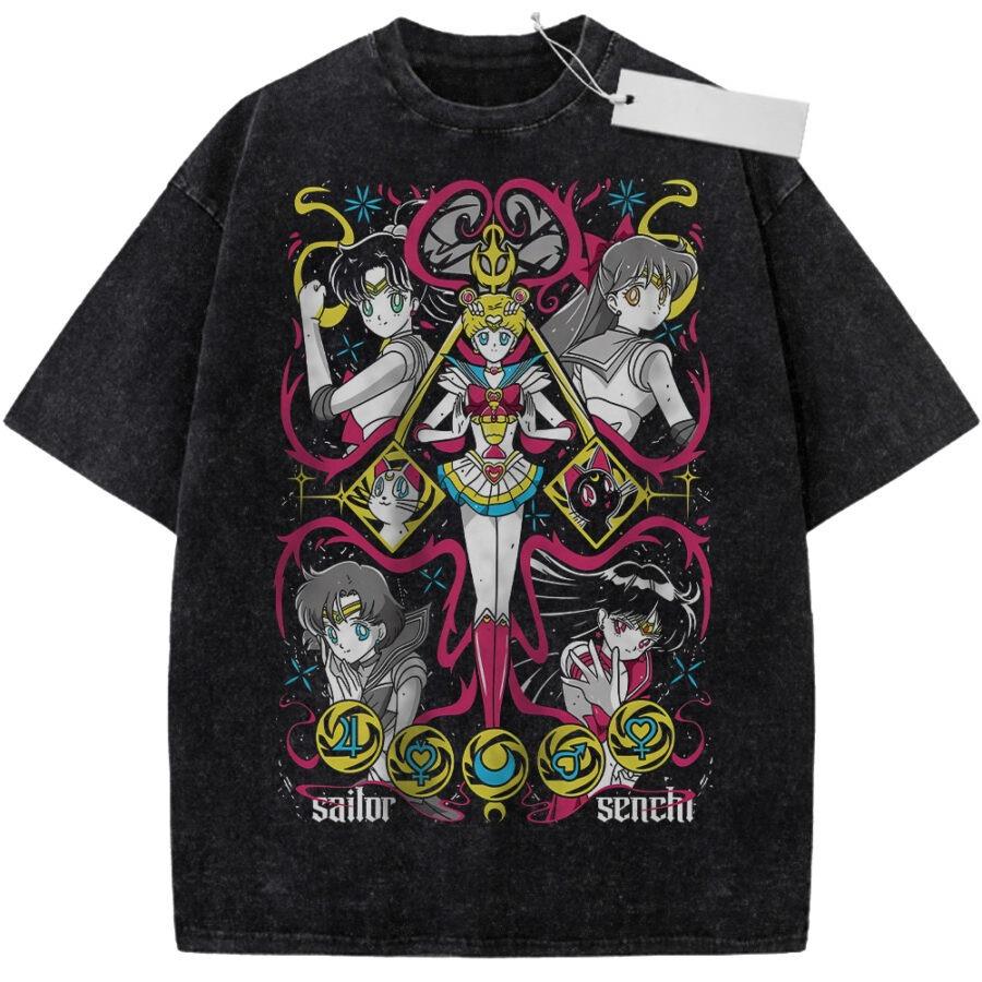 Unisex gewaschenes schwarzes Vintage-T-Shirt Darling in The Franxx Zero Two Hasenmädchen Hochwertiger Stoff für Zuhause, Freizeit, Reisen