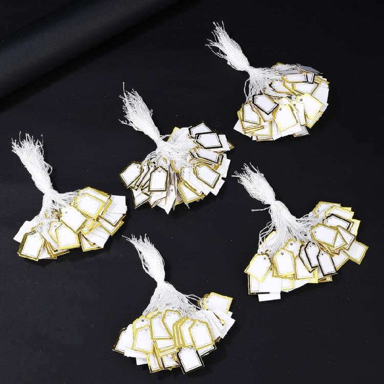 Trapezförmige Schmuck-Preisschilder 500 Stück Stabiles Papier Inventur-Beschriftungssysteme