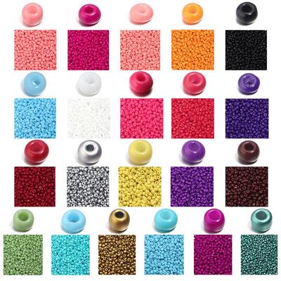 Vielseitige bunte runde Glasperlen für handgefertigtes DIY-Zubehör