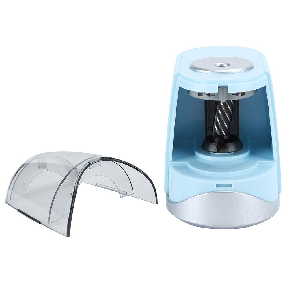 Electric Pencil Sharpener Blue Full Automatic Replaceable Tool Holder Student Stationery