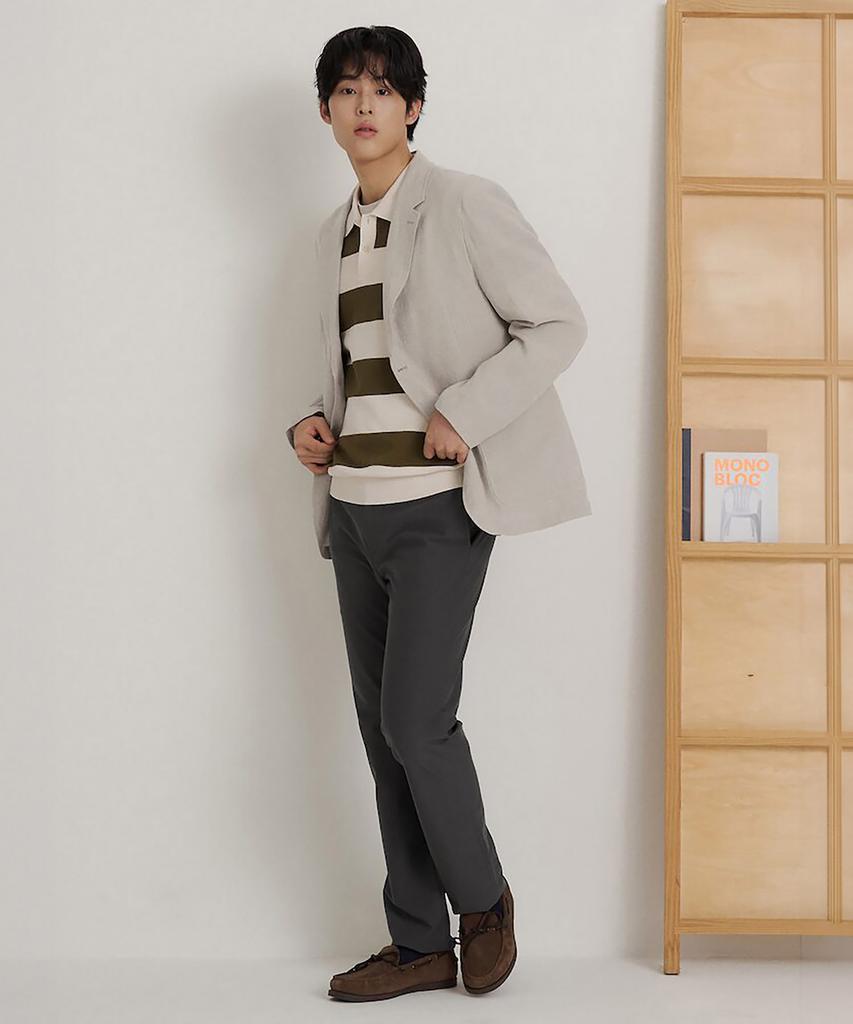 Binpolmen Cotton Blend Stretch Standard Fit Pants Ash