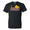 Kansas Groovy Sunset - Landschaft Urlaubshaus Bundesstaat T-Shirt - Schwarz