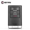 KEYYOU Vervangende 4 Knoppen Slimme Afstandsbediening Sleutelbehuizing Voor Cadillac CTS XTS DTS SRX 2008-2013
