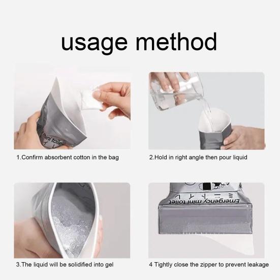 700ml Vomit Bag Disposable Ergonomics Rapid Solidification Motion Sickness Water Absorption Car Emergency Urine Bag Travel Use