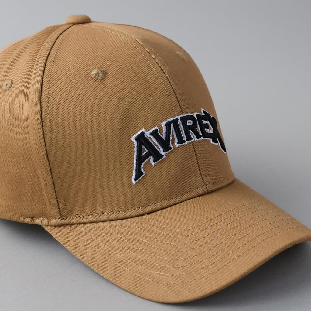 Military VARSITY 3D Logo Cotton Twill Low Cap Embroidered Hat American Casual Summer Baseball Cap Beige 069 [AVIREX] Men's MA-1