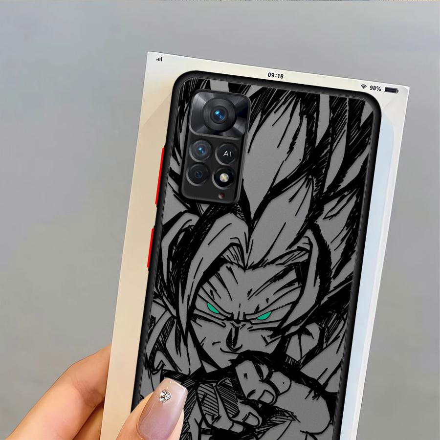 Case for Xiaomi Redmi Note 8T 13 14 12 ProPlus 9S 10S 11S 7 8 9 10 11 Pro 12s Black Edge Shell 14 Pro+ Dragon Ball Goku Vegeta