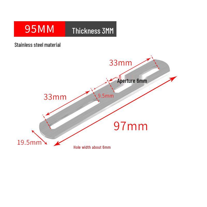 Stainless Steel 90° Movable L-Shaped Corner Bracket with Long Hole for Shelf Support