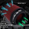 Neck 4" 100mm Universal Car High Flow Cold Air Intake Air Filter Power Intake Air Inlet System Mushroom Head Air Cleaner Red