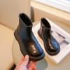 Spring Autumn Children's  Boots Simple Style Girls Leather Boots Solid Color Kids Causal Ankle Boots Classic Side Zipper
