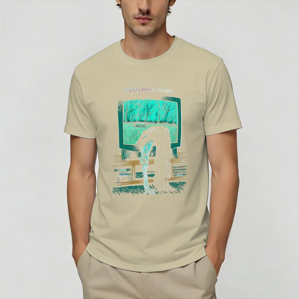 Rings T Shirt Beach Cotton Tshirts For Couple Hip Hop Design Tee Shirt Shortsleeve Y2k Basic Top Tees
