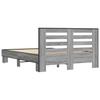 Bed Frame Gray Sonoma 120x200 cm Particleboard and Metal