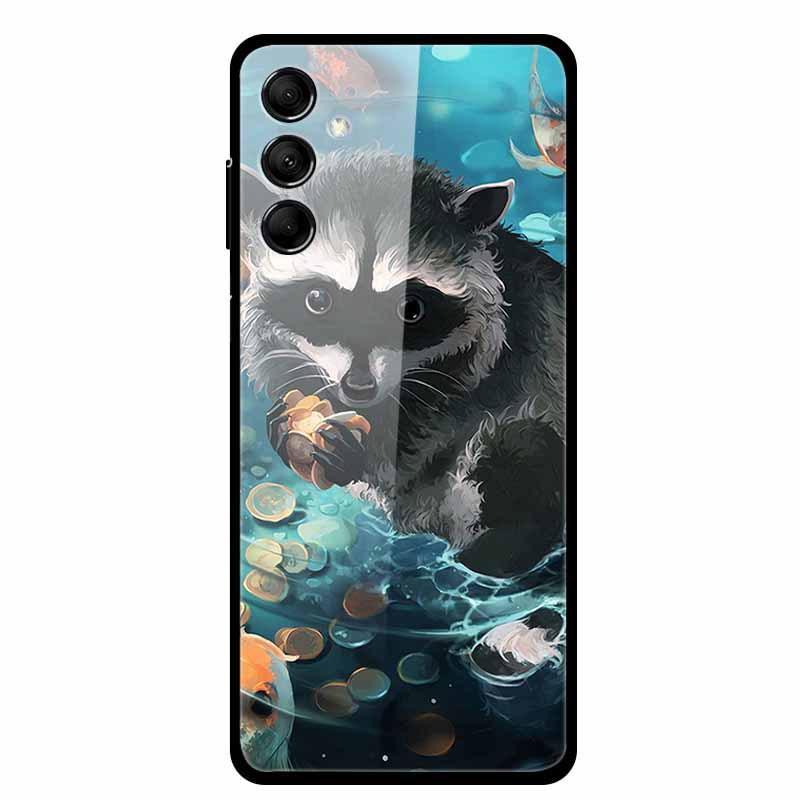 Kreative Landschaft Tierkunst Gehärtetes Glas Hülle für Samsung M14 5G