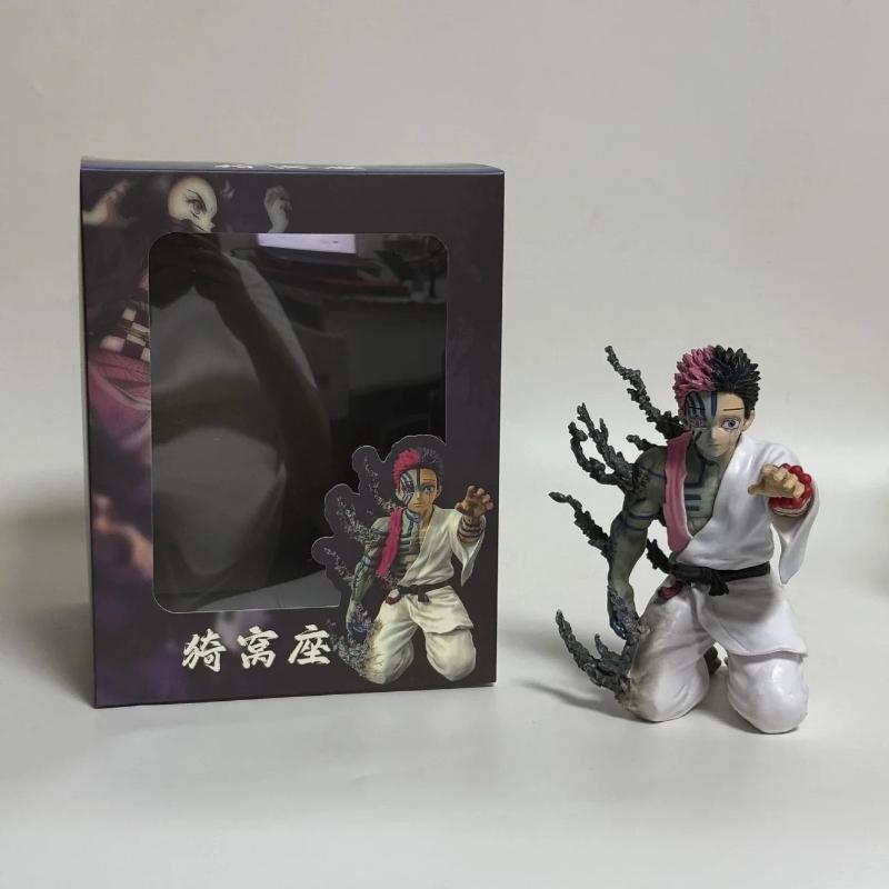 New 17cm Demon Slayer Akaza Hakuji Anime Figure Model Doll Action Figurine Pvc Decoration Peripheral Desktop Ornament Decor Toy Model Toy for Fans