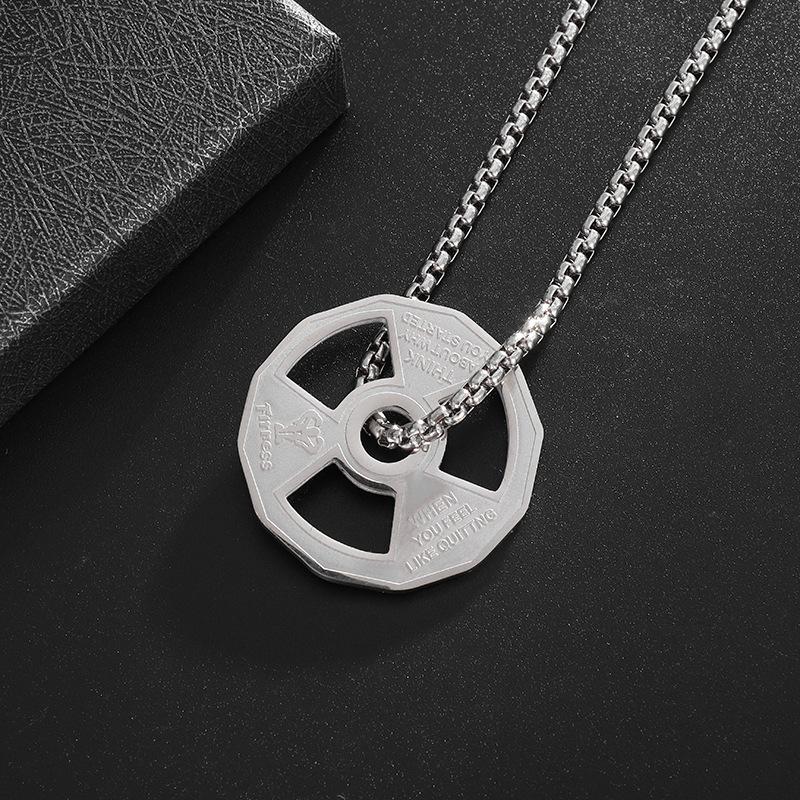 

Новые европейские и американские аксессуары для штанги и гантелей Новое ожерелье из нержавеющей стали с жемчугом Мужской кулон