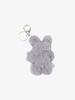 PINK PINEAPPLE SHINY NOSE BUNNY KEYRING_GREY