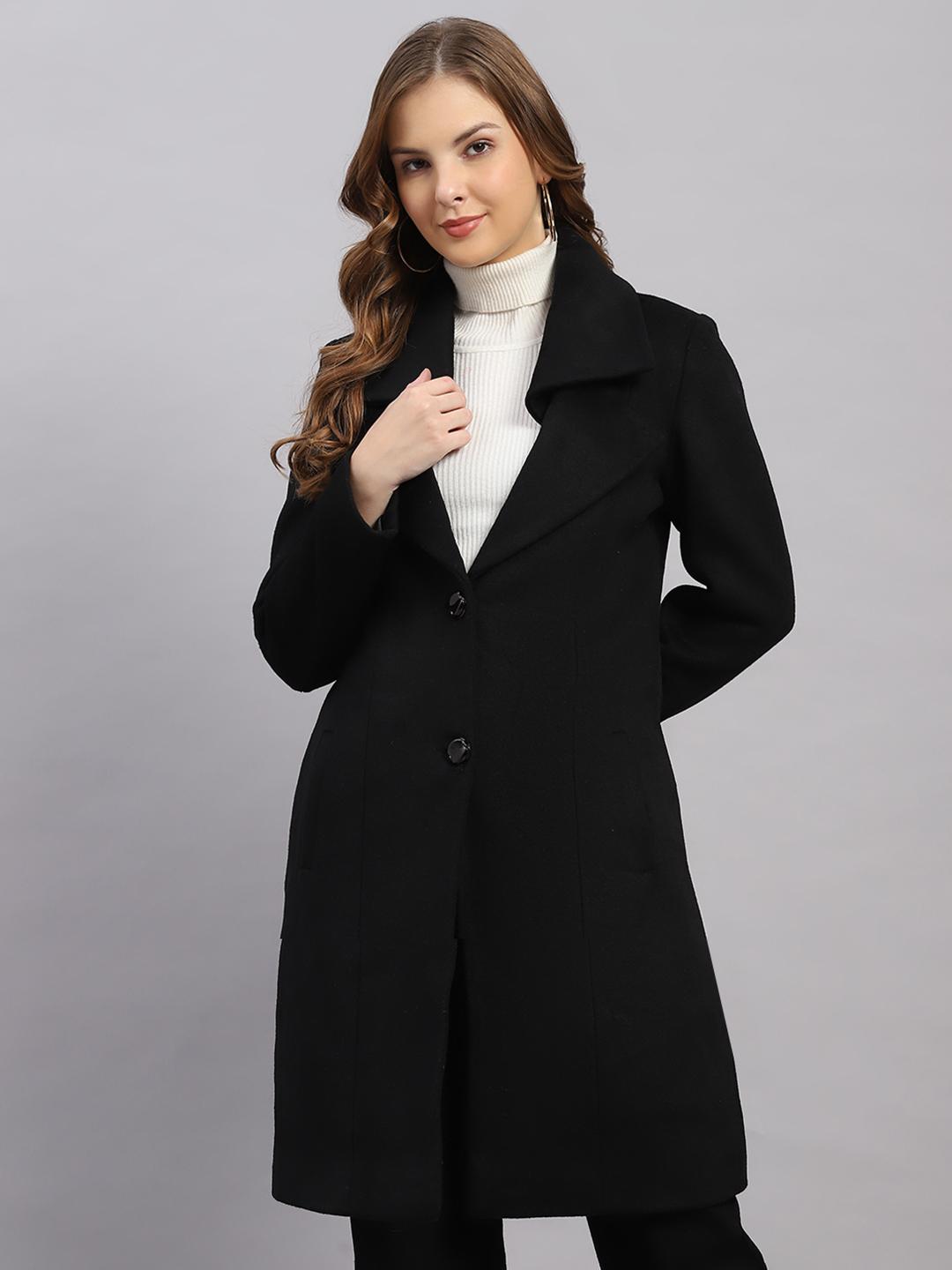 

Monte Carlo Women Collar Full Sleeve Coat L чорний