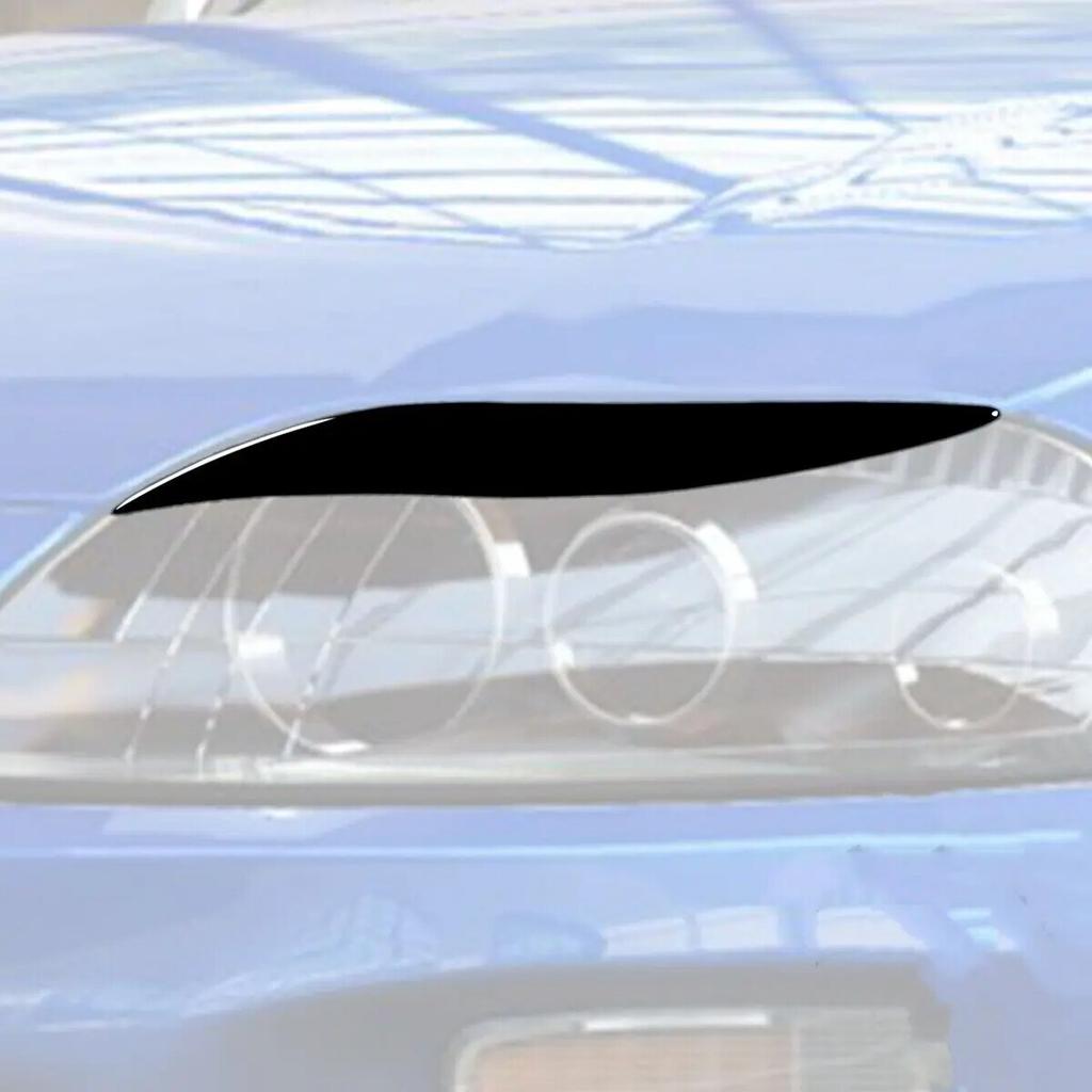 For Toyota Corolla 2008 2009 2010 2011 Auto Car Headlight Trim Lamp Eyebrow Eyelids Cover Stickers Gloss Black Decoration Parts