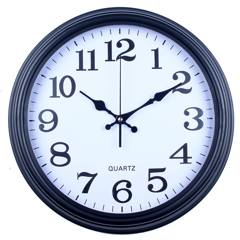 

38CM Home Wall Clock Living Room Simple Wood Grain Wall Clock Literary Clock Wooden Clock Wall Clock 38CM [style] 2