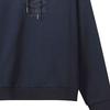 Armani Exchange Solid Color Logo Embroidered Hooded Sports Sweatshirt Men sweatshirt Deep-Navy-Blue 6LZMLD-ZJNBZ-1583