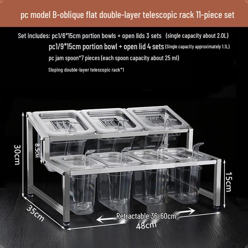 Handun Acrylic 7-Compartment Serving Tray with PC Lid