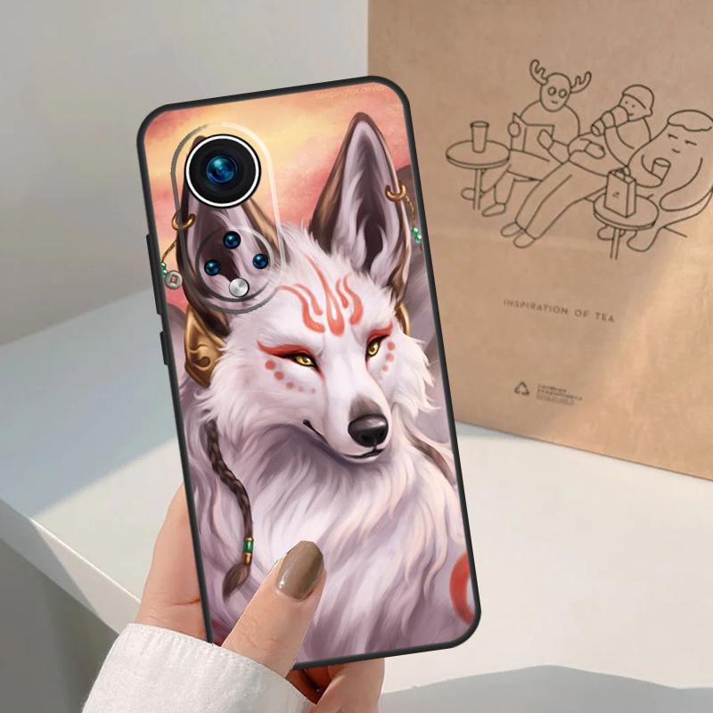 Kitsune Fox Japanese Art Case For Honor Magic 8 Pro 5 6 7 Lite Honor 400 200 Pro X9c X9b X9a X8a X8b 50 70 90 Cover