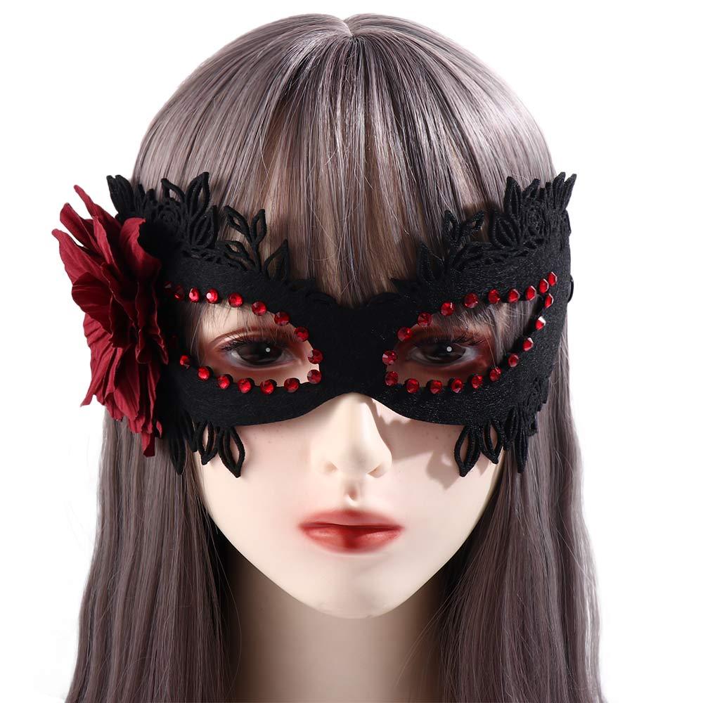 Requisiten Blumige Maskerade Augenmaske Halbmaske Augenbinde Mit Blume Mash Party Cosplay Requisiten