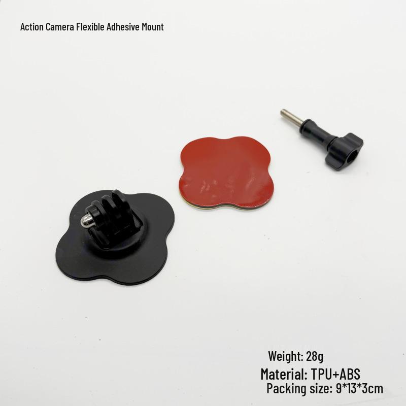 GoPro & Insta360 Helmet Mount: Flexible Curved Adhesive Sports Camera Accessory