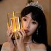 The Crown Headwear of The Princess on The Run The Elegant Korean Girl's Birthday Fashion Show Performance  The Hair Accessory Is Super Ethereal