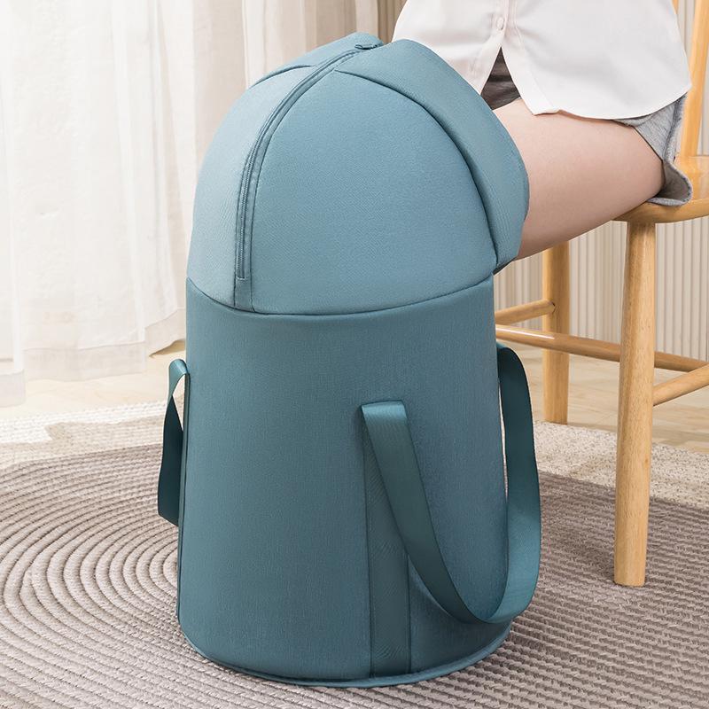 

Складное дорожное ведро для ног, переносная сумка для ног из утолщенной алюминиевой фольги, бытовое ведро для воды, многофункциональное ведро для мытья ног синий