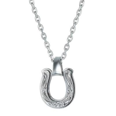 Collier Fer à Cheval Hawaïen Lionheart, Acier Inoxydable Chirurgical, Argent, Pré-emballé, avec Pochette Personnalisée, Homme