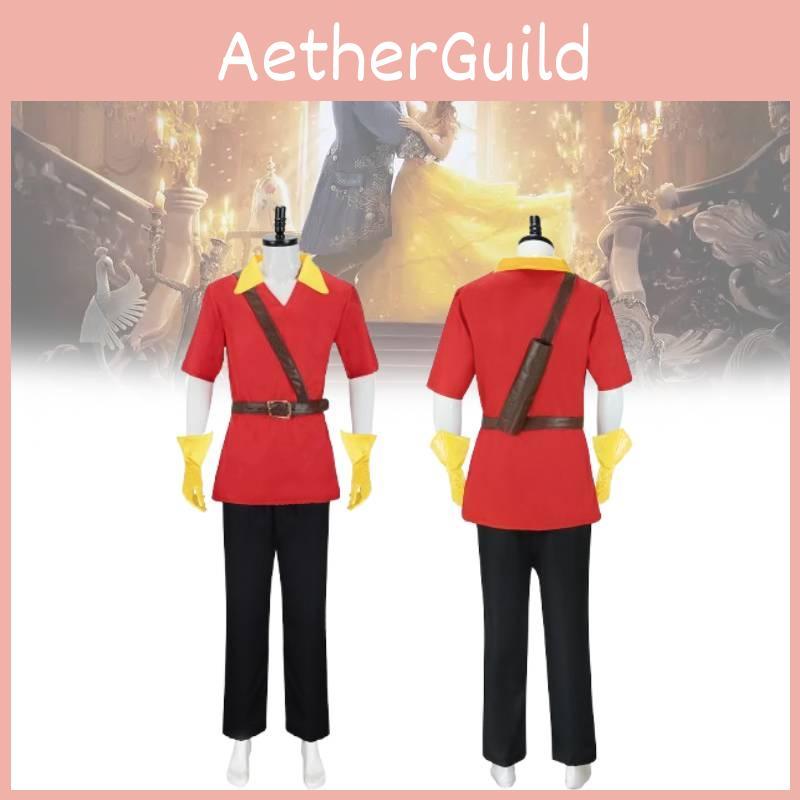 Die Schöne und das Biest Gaston Cosplay Kostüm mit Polyesterstoff für Halloween Rollenspiel