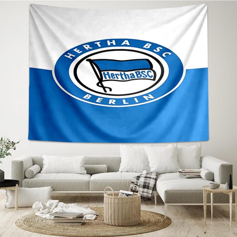 Hertha Bsc Berlin Crest Tapestry Room Decoration Wall Hanging for Living Room Bedroom, dormitory, Birthday and Christmas gifts