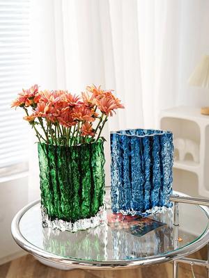Creative Glacier Glass Vase Transparent Hydroponics Flowers Pots Desk Decoration Flower Arrangement Floral Vases Modern Decor