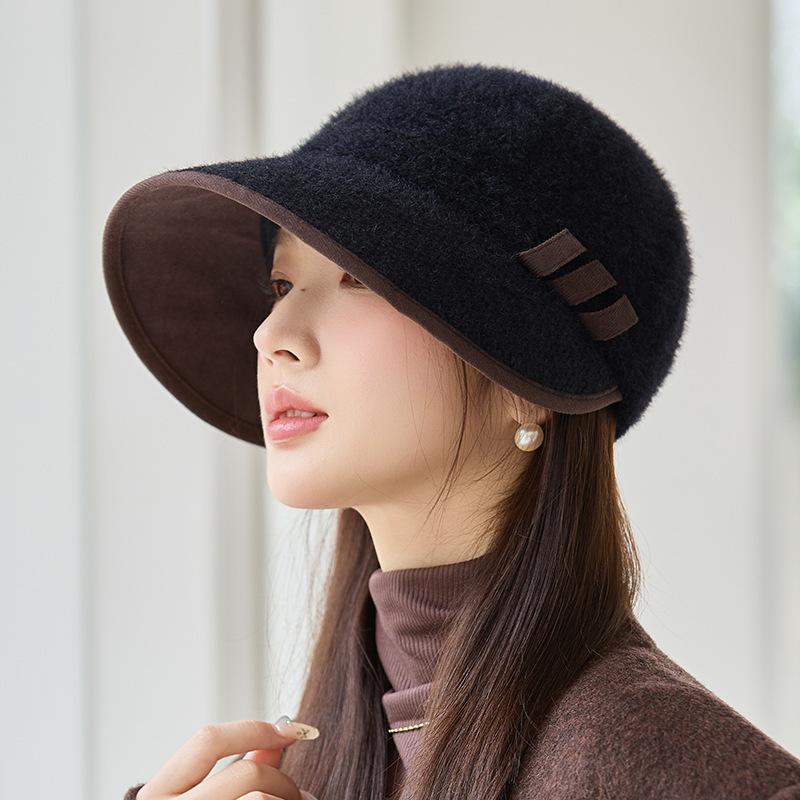 New Cap Equestrian Hat Autumn and Winter Warm Women's Fashion Bucket Hat