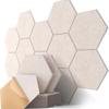 12-Piece Hexagonal Polyester Fiber Sound-Absorbing Panels - Cork Board Alternative