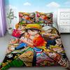 Luffy 3pcs Duvet Cover Set One Piece Cartoon Bedding Set Quilt Cover Breathable Comfortable for Bedroom Decor Best Teens Gifts