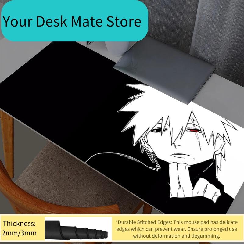 Mouse Pads Naruto Kakashi Hatake Mouse Pad Gamer Large Computer Notebook Pc Mousepad Carpet Gaming Accessories Keyboard Desk Mat