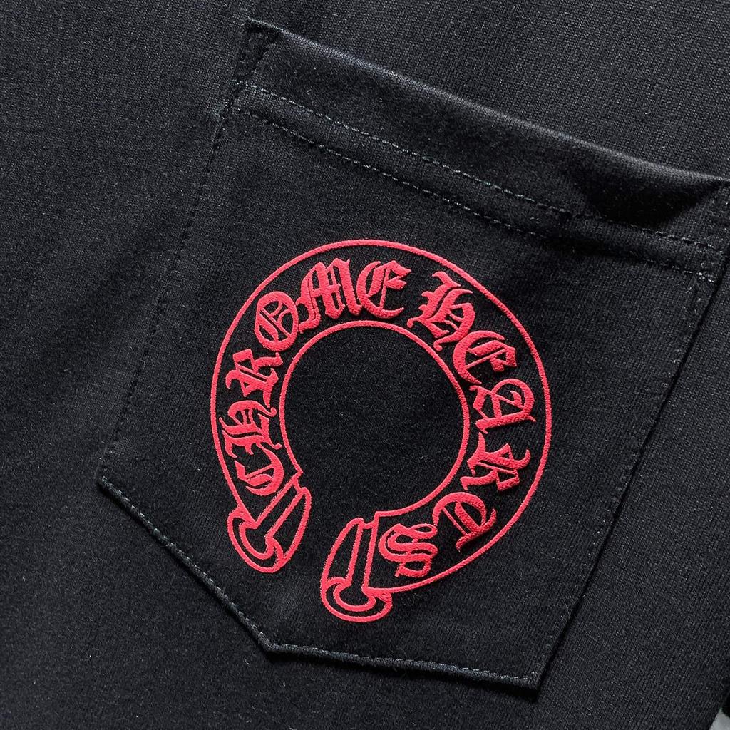 8015 CHROME HEARTS 2026 Sommar Ny Högkvalitativ Bomull Rund Hals Lös Stor Storlek Herr- och Dam-T-shirt Par-T-shirt